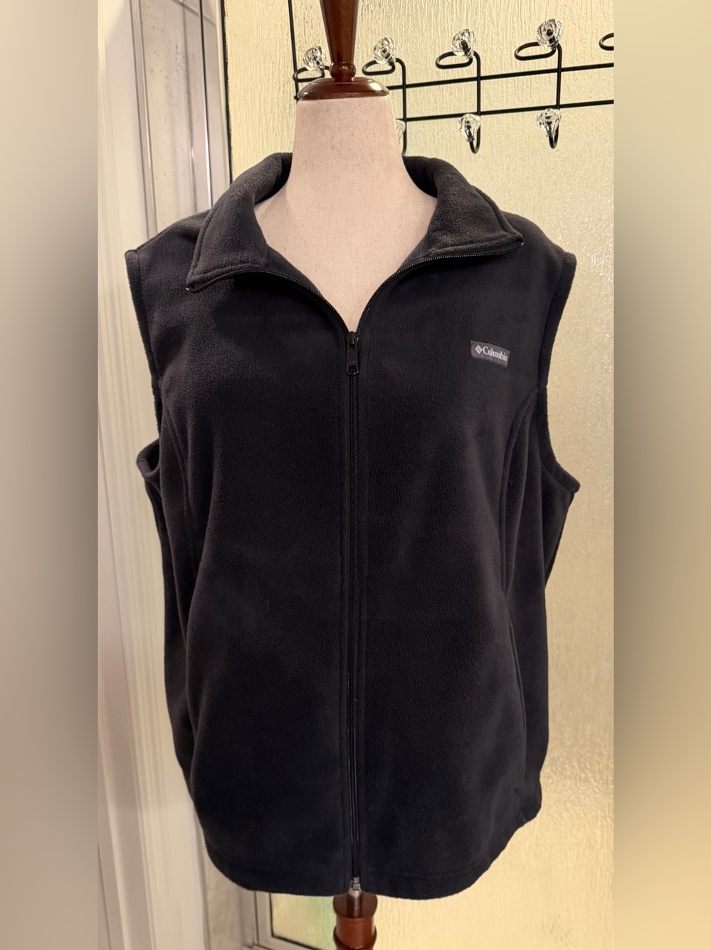 Columbia Benton Springs Fleece Vest Black Plus Size 3X EUC $25